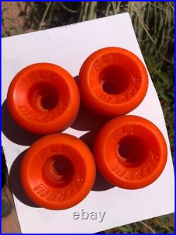 OG VTG 80s MADRID FLY SKATEBOARD WHEELS TRUE ORANGE 60mm RAT BONES SIMS KRYPTOS