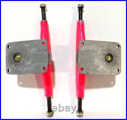 Old School Vintage Motobilt Skateboard Trucks NOS Pink & Black 9 NEEDS BUSHING