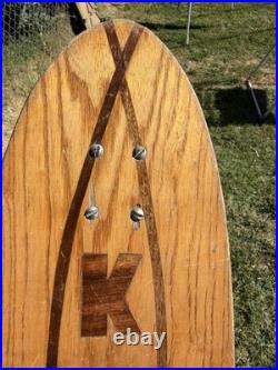 Old School Vintage Skateboard 1970s ACS 500 Trucks C&D Wheels KFT Inlay Wood