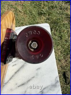 Old School Vintage Skateboard 1970s ACS 500 Trucks C&D Wheels KFT Inlay Wood