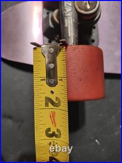 Old-school BANZAI Aluminum Purple SkateBoard Deck & Sunburst Wheels + Red Riser