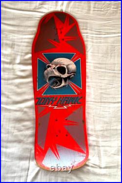 Original 80's Powell Peralta Tony Hawk Skateboard Deck Pink Bones OG