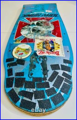 Original Vintage 1980's Powell Peralta Tony Hawk Skateboard Blue OG