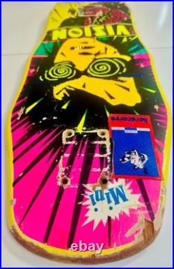 Original Vintage 1987 VISION PSYCHO STICK MINI SKATEBOARD DECK INXS OG