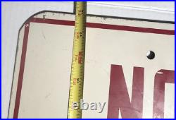 Original vintage NO SKATEBOARDS ALLOWED POLICE ORDER sign 12x18 Heavy Aluminum
