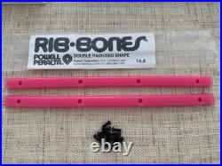 Powell Peralta NOS Rib Bones Double Radius OG Skateboard Rails 14.5 PINK