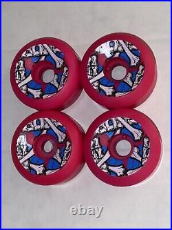 Powell Peralta NOS Vintage Cross Bones Skateboard Wheels Neon Pink 64/97