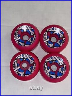 Powell Peralta NOS Vintage Cross Bones Skateboard Wheels Neon Pink 64/97