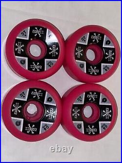 Powell Peralta NOS Vintage Cross Bones Skateboard Wheels Neon Pink 64/97