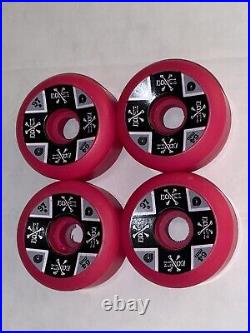 Powell Peralta NOS Vintage Cross Bones Skateboard Wheels Neon Pink 64/97