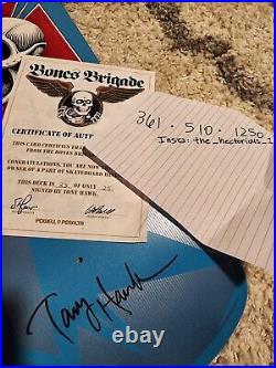 Powell Peralta Tony Hawk Series 9 Signed Blue Skull & Bones Deck Bones Brigade