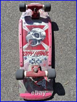 Powell Peralta Tony Hawk Skateboard Bird Skull Pink Red 1980's with rare hosoi Powell Peralta Tony Hawk Skateboard Bird Skull Pink Red 1980's with rare hosoi