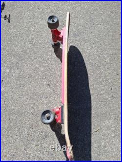 Powell Peralta Tony Hawk Skateboard Bird Skull Pink Red 1980's with rare hosoi Powell Peralta Tony Hawk Skateboard Bird Skull Pink Red 1980's with rare hosoi