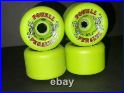 Powell Peralta Two Rats Skateboard Wheels Conical Vintage Rat Bones NOS RARE GRN
