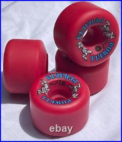 Powell Peralta Two Rats Skateboard Wheels Conical Vintage Rat Bones NOS RARE RED