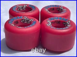 Powell Peralta Two Rats Skateboard Wheels Conical Vintage Rat Bones NOS RARE RED