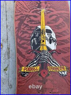 Powell Peralta Vintage Skull & Sword Skateboard 1986 XT Bonite Time Warp Clock