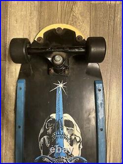 Powell Peralta Vintage Skull and Sword Skateboard Deck Complete Original 1980s