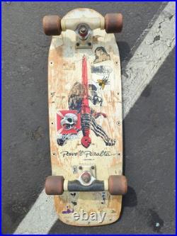 Powell Peralta skateboard 1978 Skull And Sword White Vintage Powell Peralta skateboard 1978 Skull And Sword White Vintage