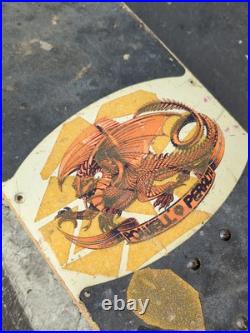 Powell Peralta skateboard 1978 Skull And Sword White Vintage Powell Peralta skateboard 1978 Skull And Sword White Vintage