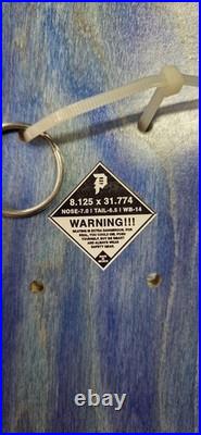 Primitive Tiago Lemos Skeleton Black 8.5 Skateboard Deck Vintage Rare