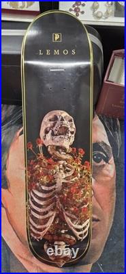 Primitive Tiago Lemos Skeleton Black 8.5 Skateboard Deck Vintage Rare