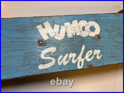 RARE 1960s HUMCO Surfer Skateboard Wood Wooden Metal Wheels San Diego California