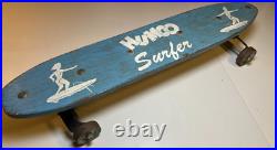 RARE 1960s HUMCO Surfer Skateboard Wood Wooden Metal Wheels San Diego California