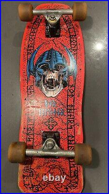 RARE 1989 Powell Peralta Per Welinder Nordic Skull Skateboard Pink Complete