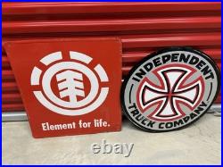 RARE Element & Independent Truck Company Skateboard Shop Retail Signs