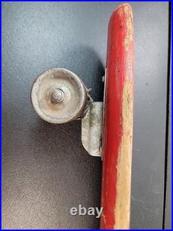 RARE VINTAGE SKATEBOARD METAL WHEELS DURO 101 999 RED Toy Collectible 1960s