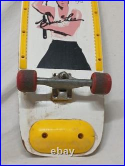 RARE Vintage 1980s Original Bruce Lee Skateboard Complete Old School Concave