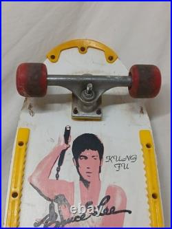 RARE Vintage 1980s Original Bruce Lee Skateboard Complete Old School Concave