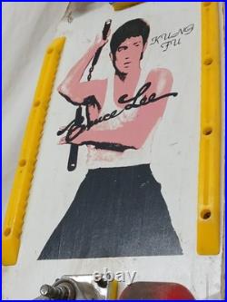 RARE Vintage 1980s Original Bruce Lee Skateboard Complete Old School Concave