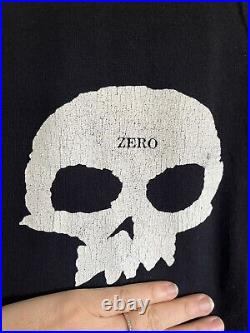 RARE Vintage 90s ZERO Skateboarding SKATEBOARDS Skull Tee T-Shirt Tum-Yeto Sz L