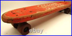 RARE Vintage Chicago Wooden Orange Skateboard