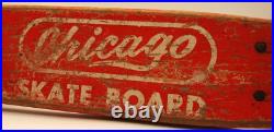 RARE Vintage Chicago Wooden Orange Skateboard