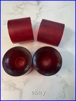 RARE? WIDE 1970s-80s N. O. S. VINTAGE UNUSED RED SKATEBOARD WHEELS/DOGTOWN LQQK