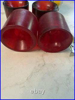 RARE? WIDE 1970s-80s N. O. S. VINTAGE UNUSED RED SKATEBOARD WHEELS/DOGTOWN LQQK