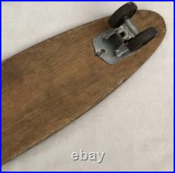 Rare 1960s Vintage Wooden Skateboard SKATE N GLIDE Sidewalk Surfing Metal Wheels