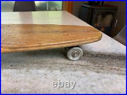 Rare 1960s Vintage Wooden Skateboard SKATE N GLIDE Sidewalk Surfing Metal Wheels
