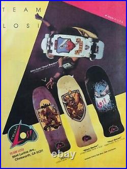 Rare 1986 Team Losi Allen Losi Vintage Heart Breaker Skateboard Deck