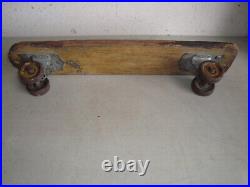 Rare Antique Vintage Manufactured Skateboard Wood Roller Skate Type Wheels