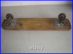 Rare Antique Vintage Manufactured Skateboard Wood Roller Skate Type Wheels