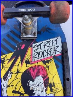 Rare VTG 1980s Street Rocker Skateboard Old School Retro Complete Rare Graphic