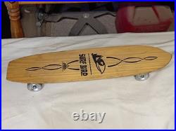 Rare Vintage 1960's Nash 22 Skateboard with Metal Wheels and Black Graphics
