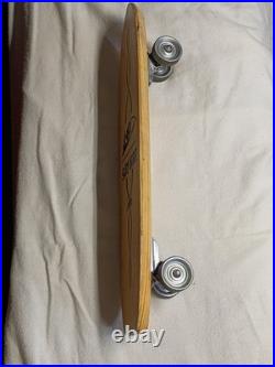 Rare Vintage 1960's Nash 22 Skateboard with Metal Wheels and Black Graphics
