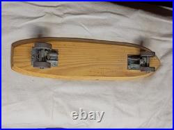 Rare Vintage 1960's Nash 22 Skateboard with Metal Wheels and Black Graphics