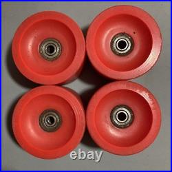 Rare Vintage 1st Gen Kryptonics Skateboard Wheels Raised Letters Orange Red 70mm