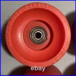 Rare Vintage 1st Gen Kryptonics Skateboard Wheels Raised Letters Orange Red 70mm